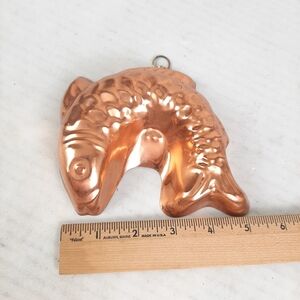 💖Vintage Tagus 5" Copper Fish Gelatin Mold Copper Kitchen Wall Decor with Hook